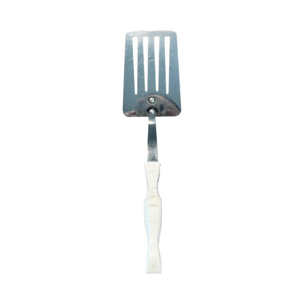Cutco 1716 JF Slotted Turner Spatula White Pearl Marble Handle Made in USA MCM